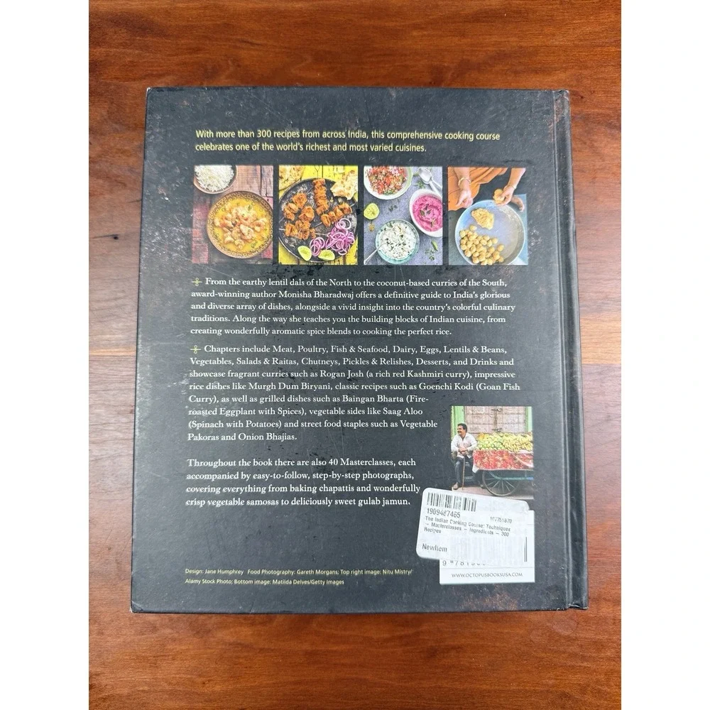 Indian Cookery Course by Monisha Bharadwaj Hardback Cookbook
